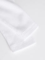 White Long Sleeve Rib Baby Bodysuits 5 Pack