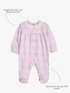 JoJo Maman Bébé Lilac Pretty Floral Sleepsuit