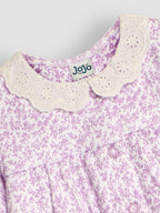 JoJo Maman Bébé Lilac Pretty Floral Sleepsuit