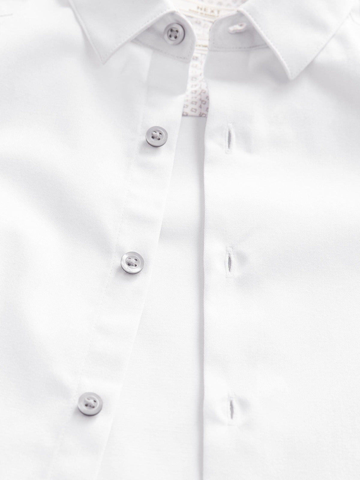 White Long Sleeves Smart Trimmed Shirt (3-16yrs)