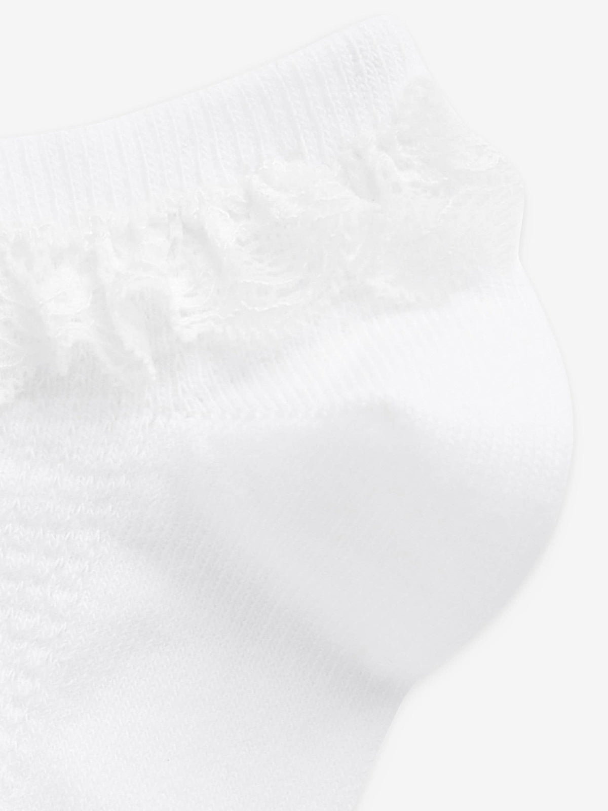 White 5 Pack Cotton Rich Ruffle Trainer Socks