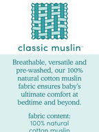 Aden & Anais Light Grey Essentials Muslin Blankets 4 Pack