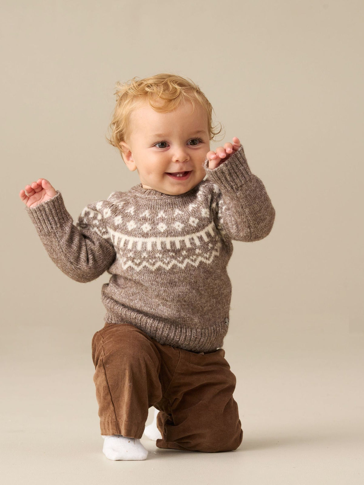 Angel & Rocket Red Oliver Fairisle Jumper And Trousers Set