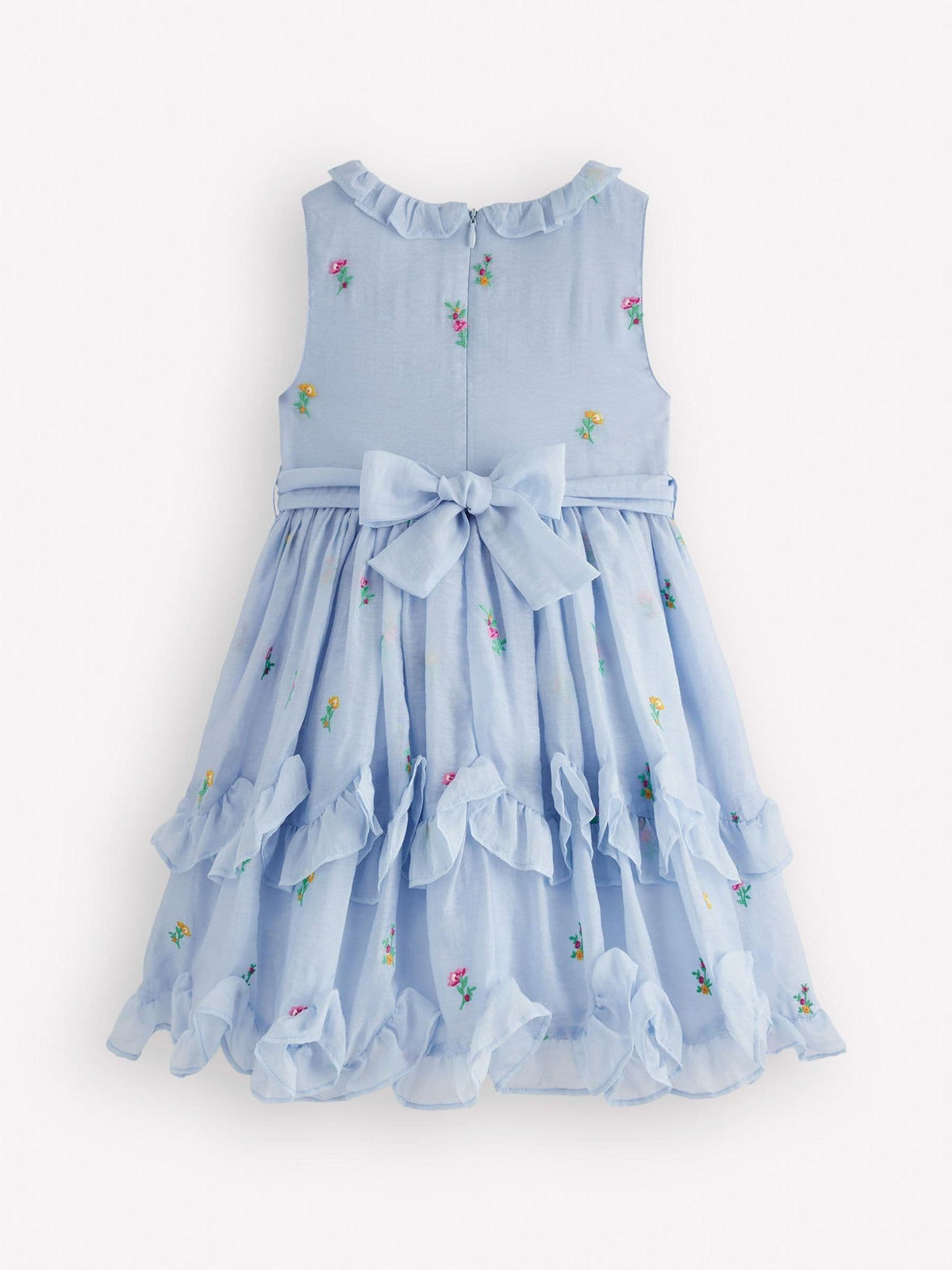 Boden Tiered Ruffle Sash Dress