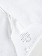White 100% Cotton Two Way Zip Baby Footless Sleepsuits 3 Pack (0mths-2yrs)