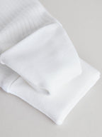 White 100% Cotton Two Way Zip Baby Footless Sleepsuits 3 Pack (0mths-2yrs)