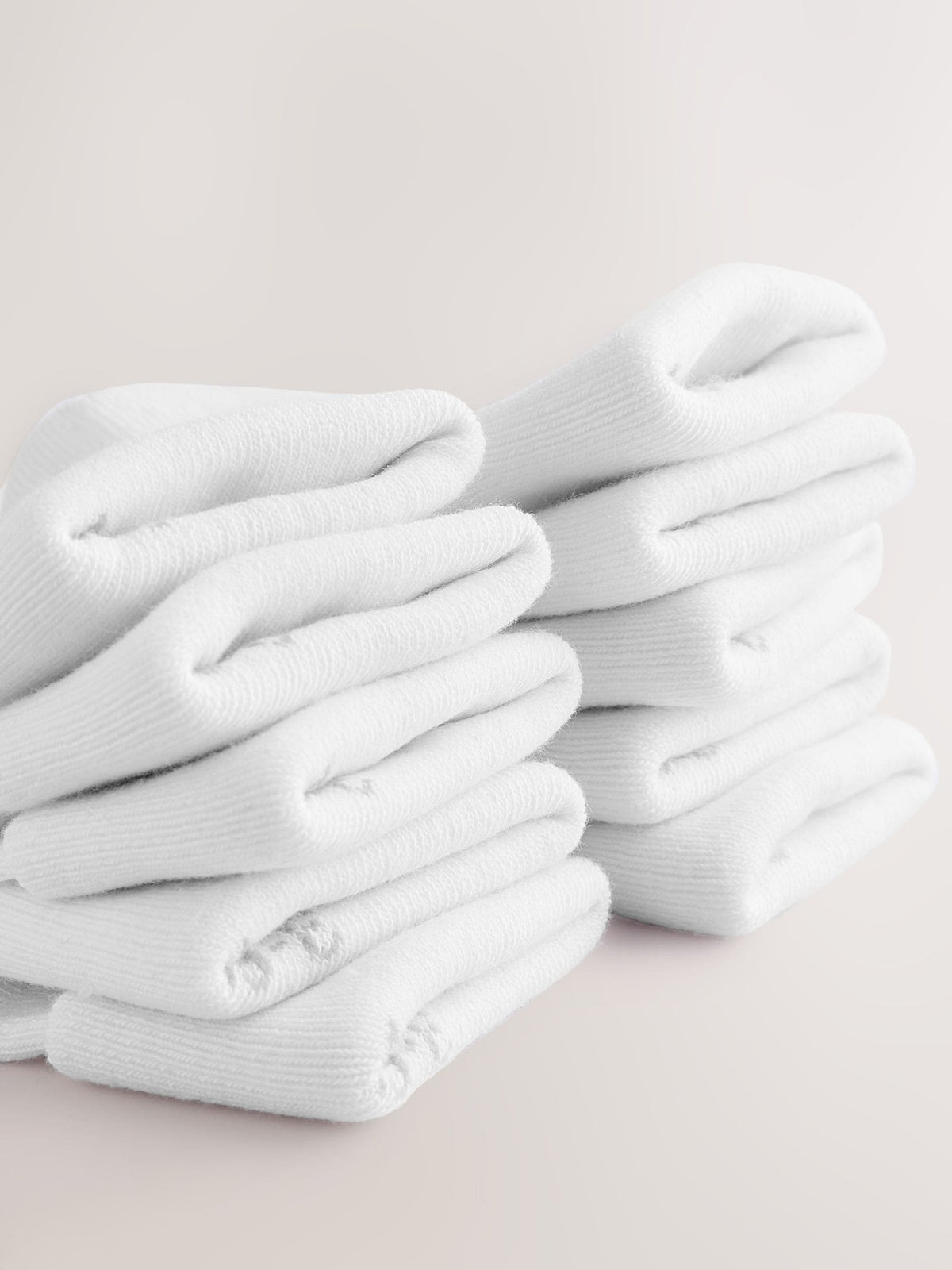 White Roll Top Baby Socks 10 Pack