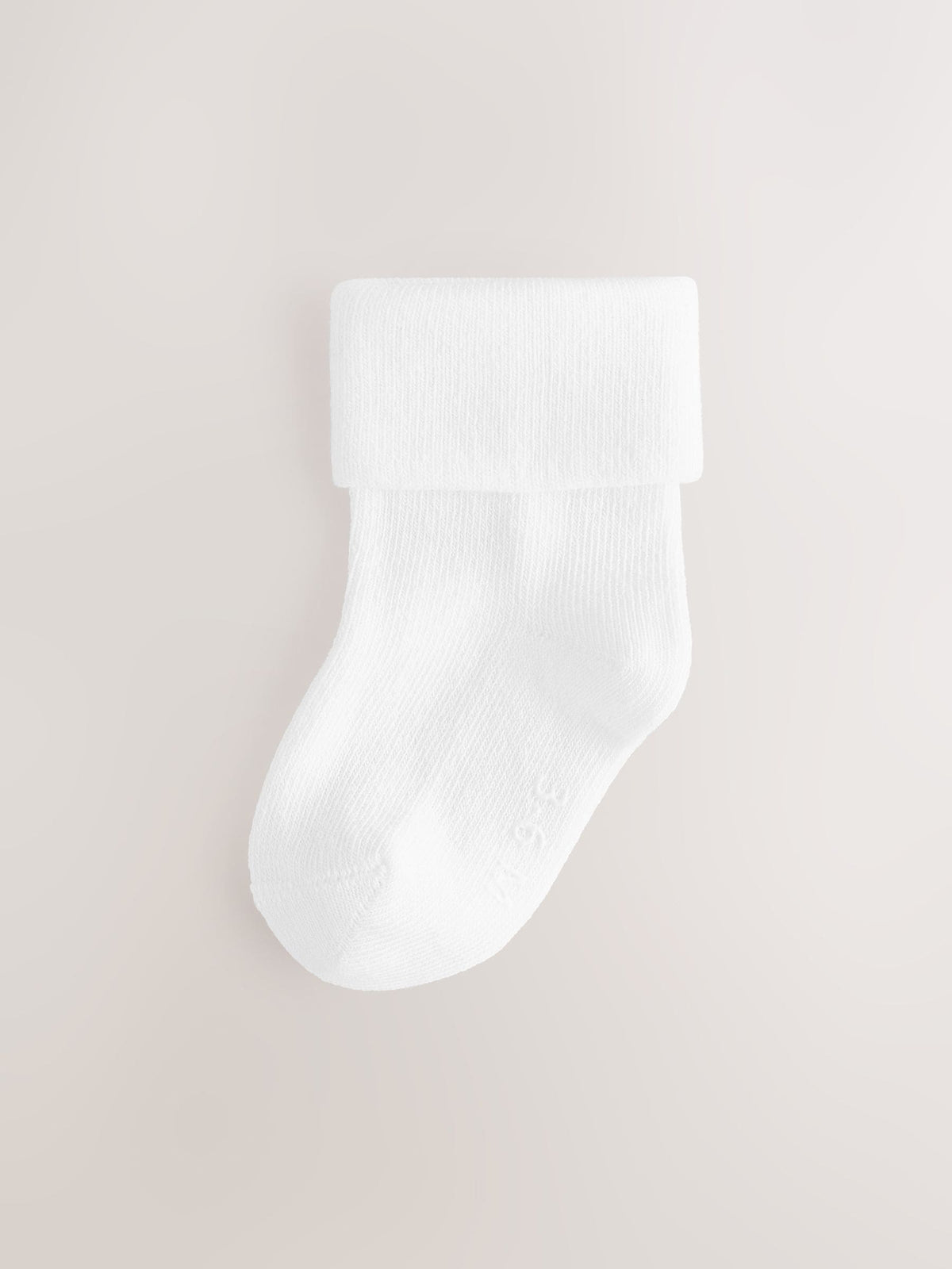 White Roll Top Baby Socks 10 Pack