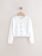 White Button Up Cardigan (3mths-16yrs)