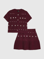 River Island Studded Top & Skirt Set