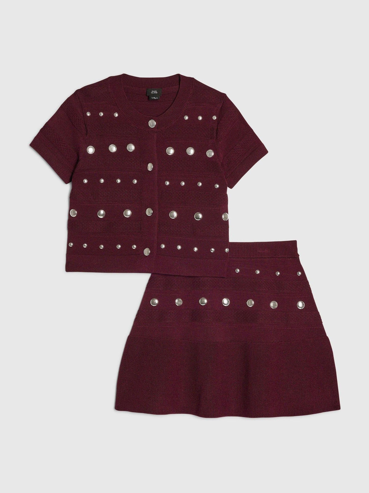 River Island Studded Top & Skirt Set