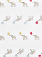 aden + anais White Essentials 100% Cotton Muslin Blanket Elephant Circus Muslins 4 Pack