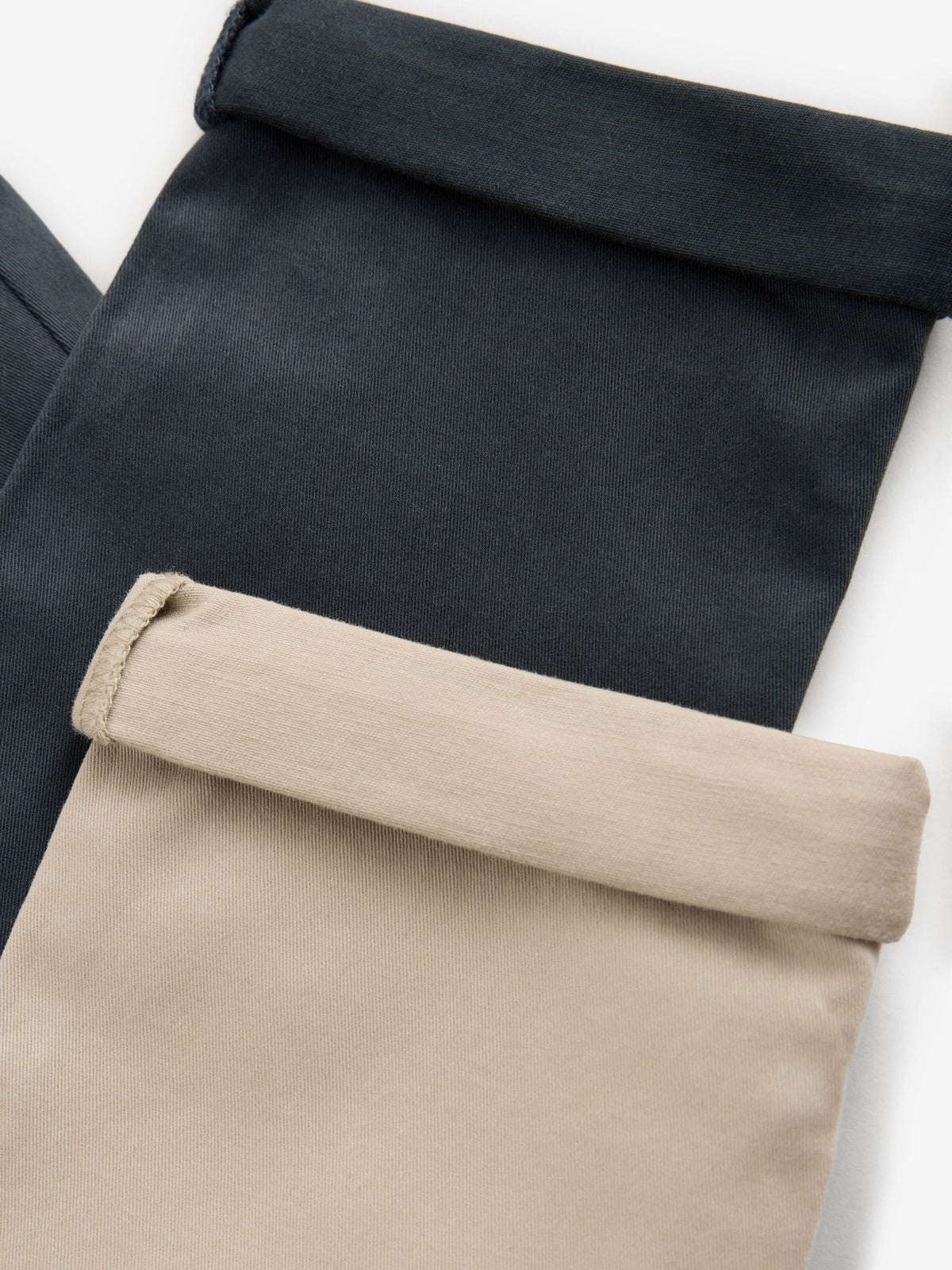 Navy/Stone Stretch Chino Trousers 2 Pack (3mths-7yrs)