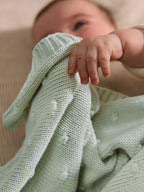 Sage Green Bobble Blanket