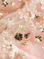 Pink/Gold Embroidered Sequin Long Sleeve Mesh Occasion Dress (4-14yrs)