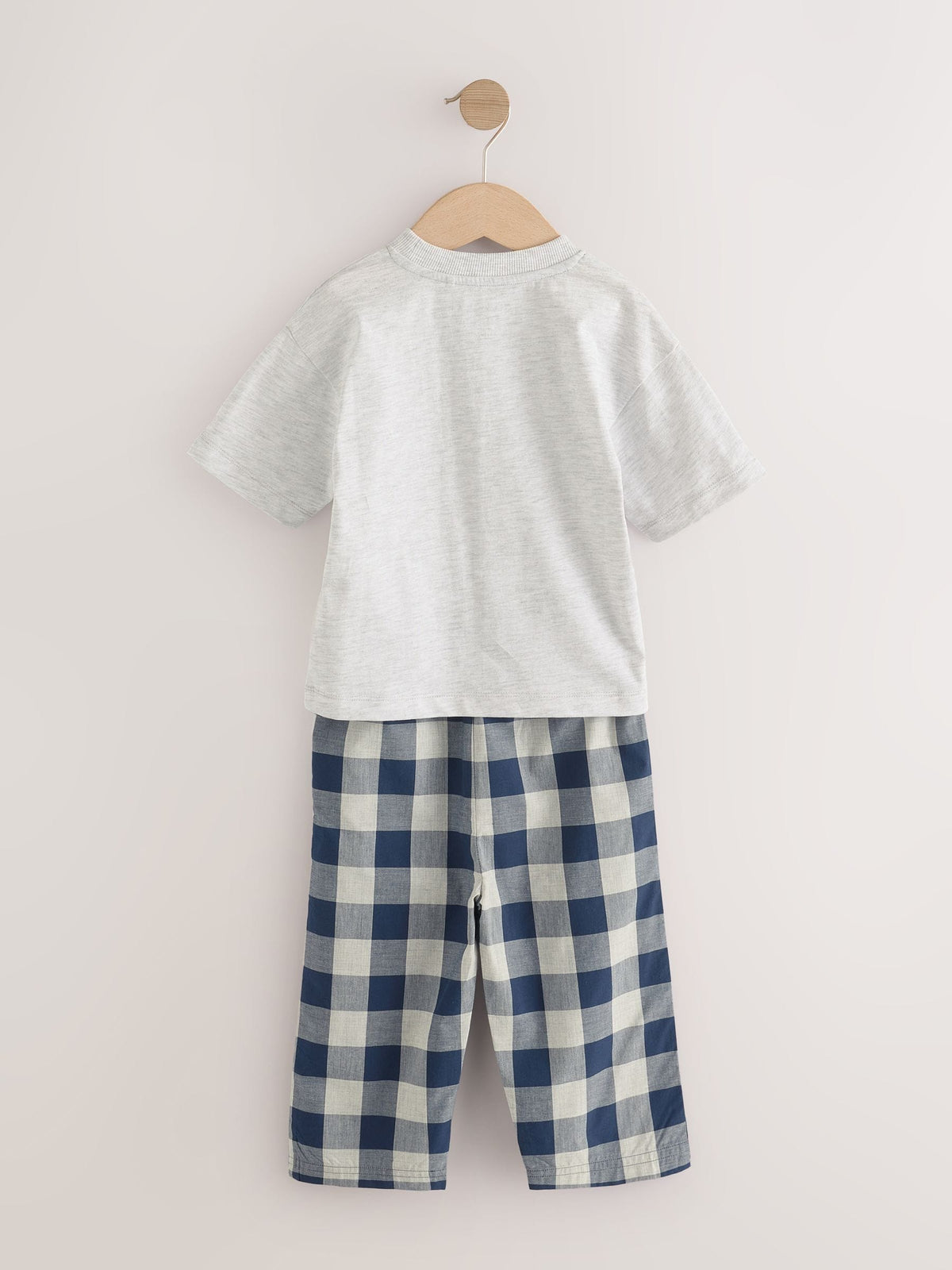 Blue/White Short Sleeve Long Pyjamas 2 Pack (9mths-12yrs)