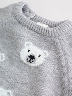 Grey Bear Knitted Top and Leggings Set (0mths-2yrs)