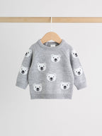 Grey Bear Knitted Top and Leggings Set (0mths-2yrs)