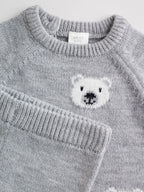 Grey Bear Knitted Top and Leggings Set (0mths-2yrs)