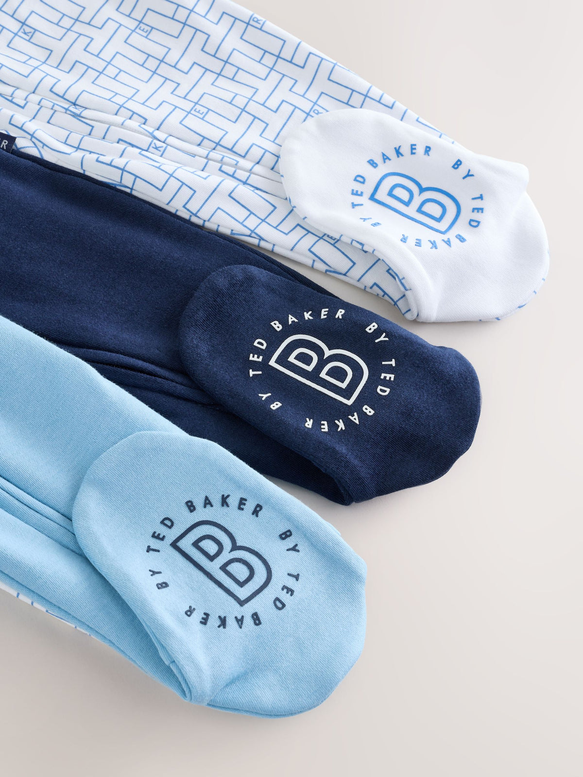 Baker by Ted Baker 3 Pack Sleepsuits