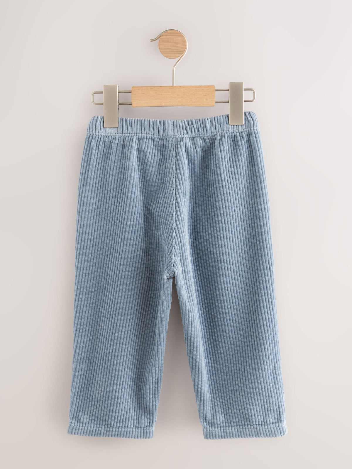 Light Blue Barrel Leg Textured Corduroy Pull On Trousers (3mths-7yrs)