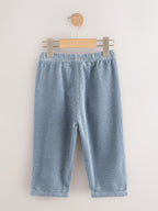 Light Blue Barrel Leg Textured Corduroy Pull On Trousers (3mths-7yrs)