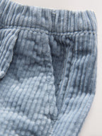 Light Blue Barrel Leg Textured Corduroy Pull On Trousers (3mths-7yrs)