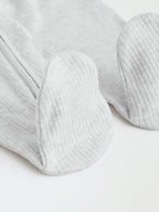 Neutral 5 Pack Two Way Zip Footed Baby Sleepsuits (0-2yrs)