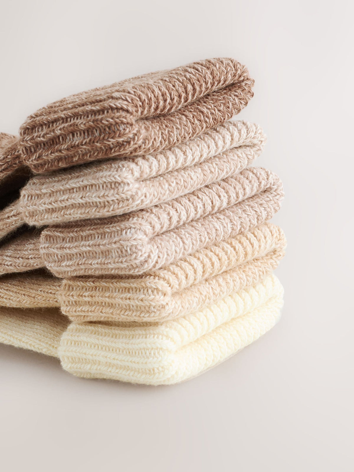 Neutral Roll Top Socks 5 Pack