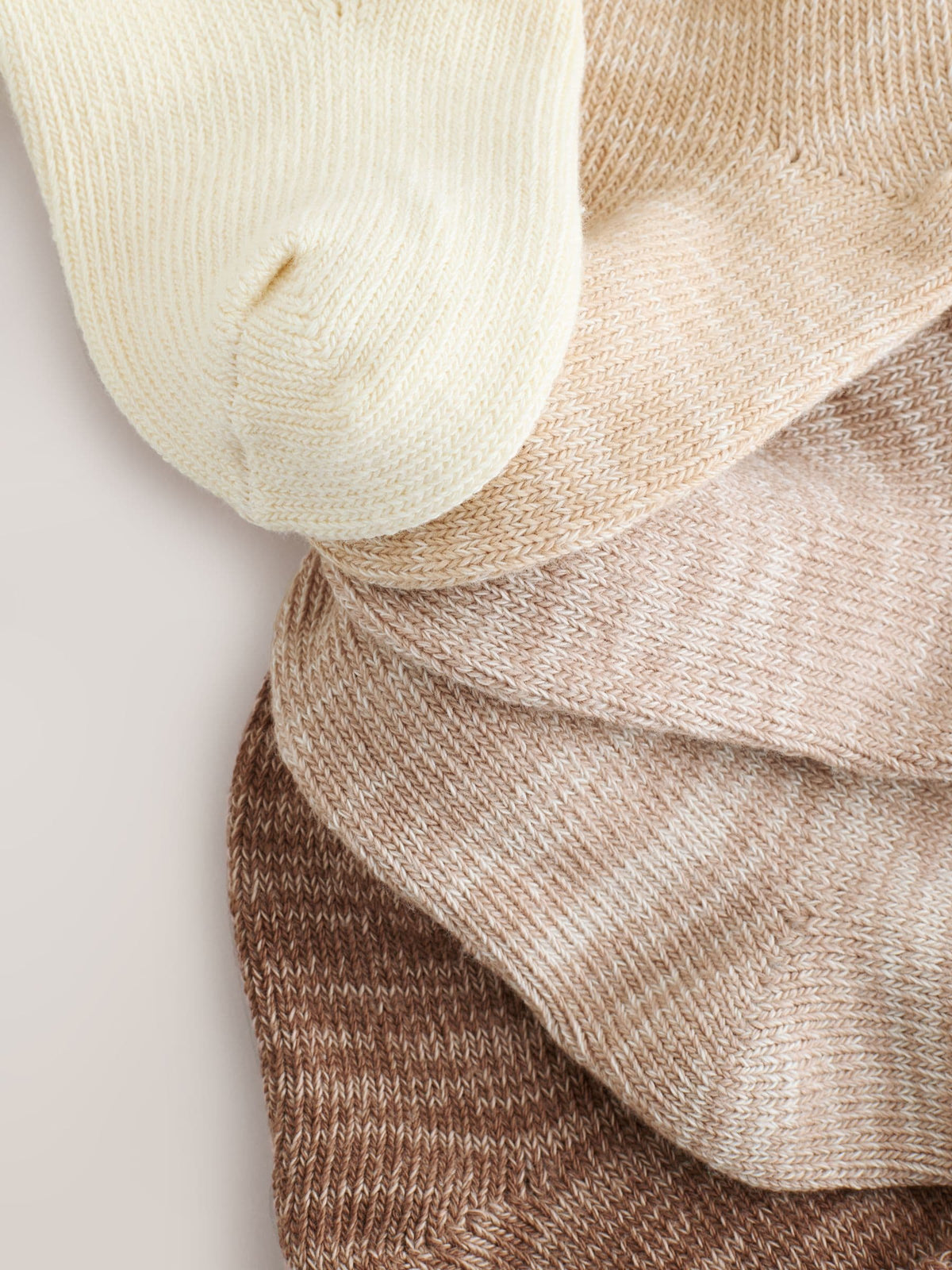 Neutral Roll Top Socks 5 Pack