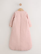 Modern Pink 2.5 TOG Removable Sleeve Muslin Baby Sleep Bag