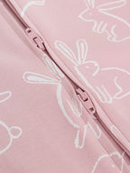 Pink Bunny Two Way Zip Baby Sleepsuits 3 Pack (0mths-2yrs)