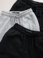 Grey and Black Wide Fit Joggers 3 Pack (3-16yrs)