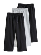 Grey and Black Wide Fit Joggers 3 Pack (3-16yrs)