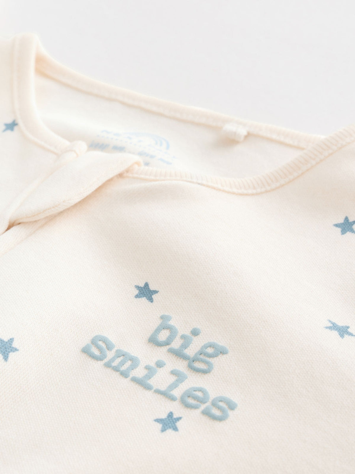 Blue Two Way Zip Baby Sleepsuits 3 Pack (0-2yrs)