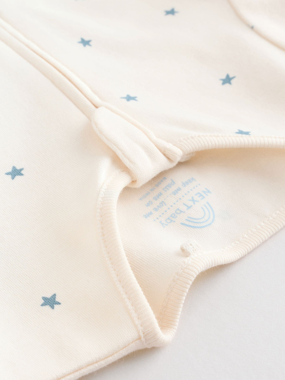 Blue Two Way Zip Baby Sleepsuits 3 Pack (0-2yrs)