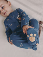 Navy Daddys Little Cub Baby Family Sleepsuit (0-2yrs)