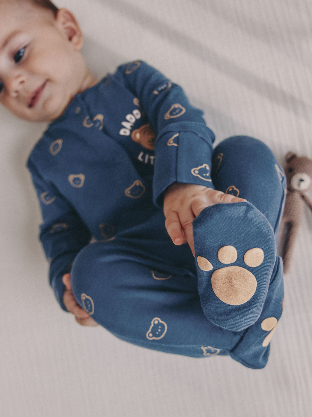 Navy Daddys Little Cub Baby Family Sleepsuit (0-2yrs)