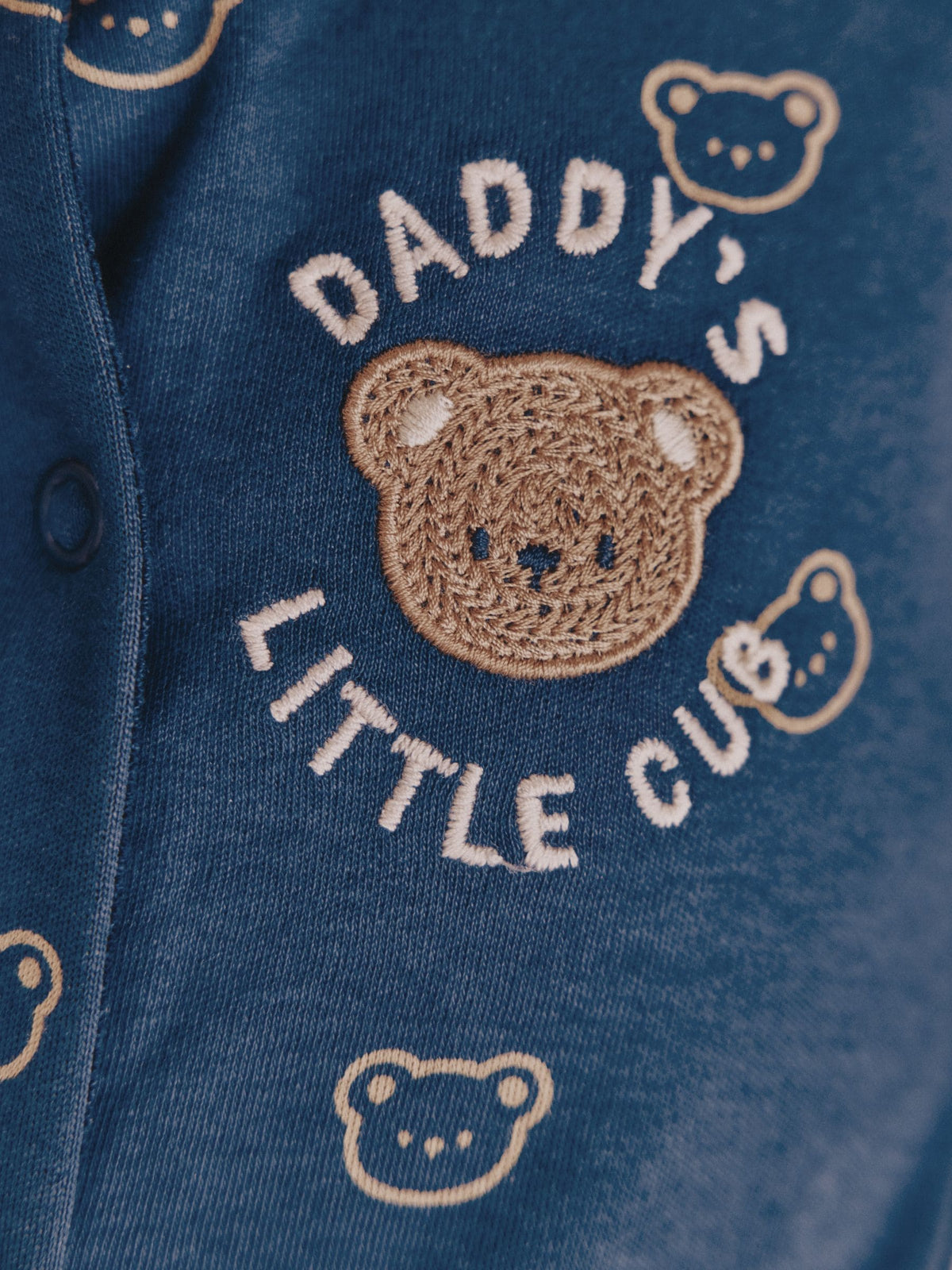 Navy Daddys Little Cub Baby Family Sleepsuit (0-2yrs)