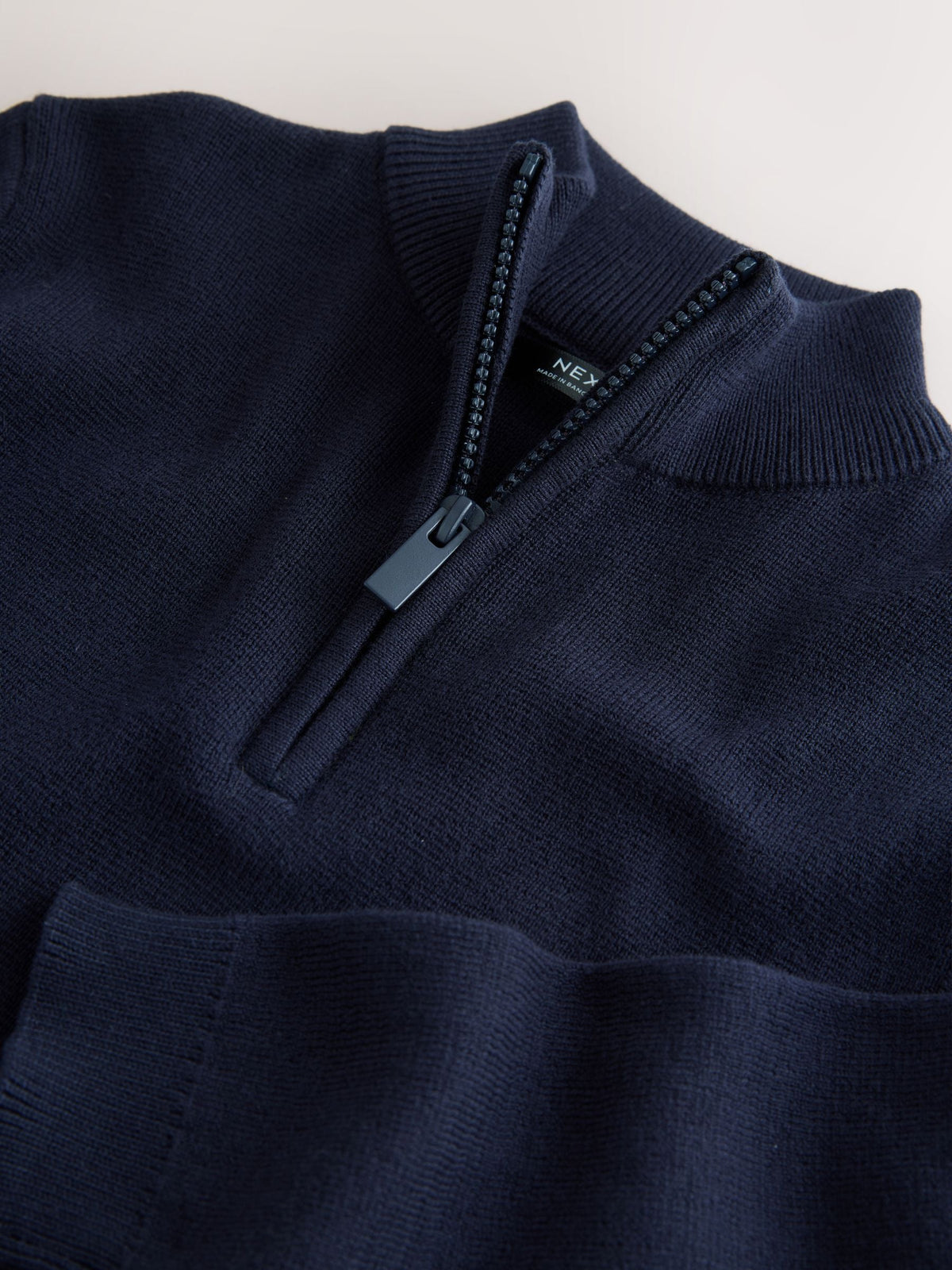 Navy Blue Quarter Zip Jumper (3-16yrs)