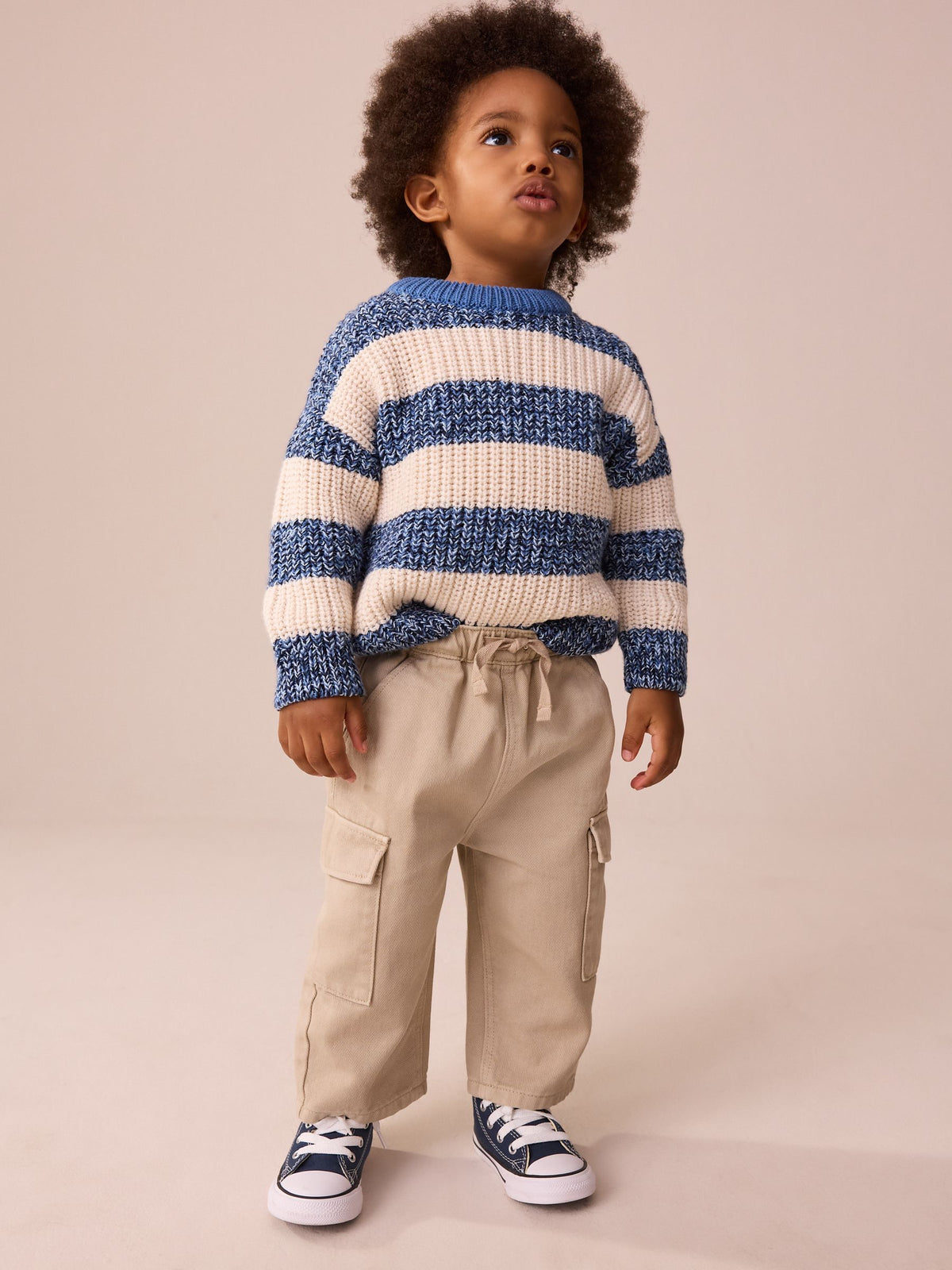 Stone Washed Wide Leg Cargo Trousers (3mths-7yrs)