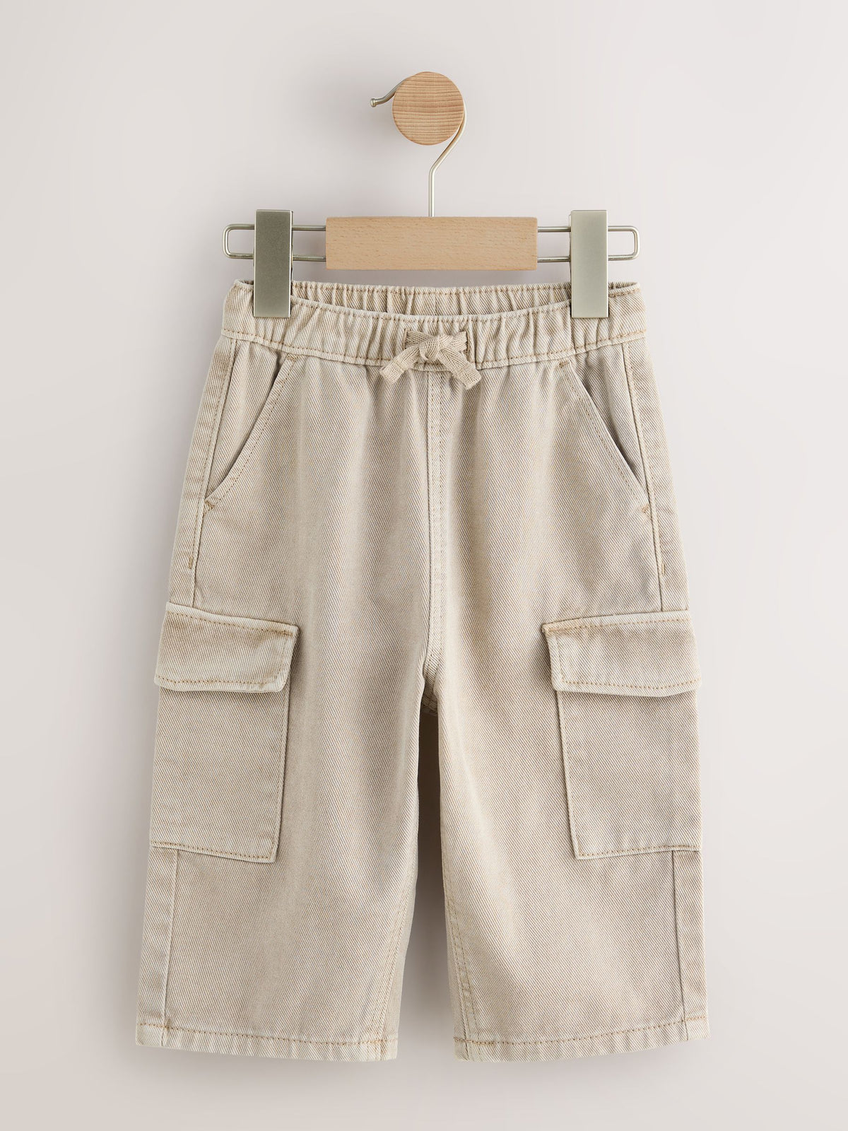 Stone Washed Wide Leg Cargo Trousers (3mths-7yrs)