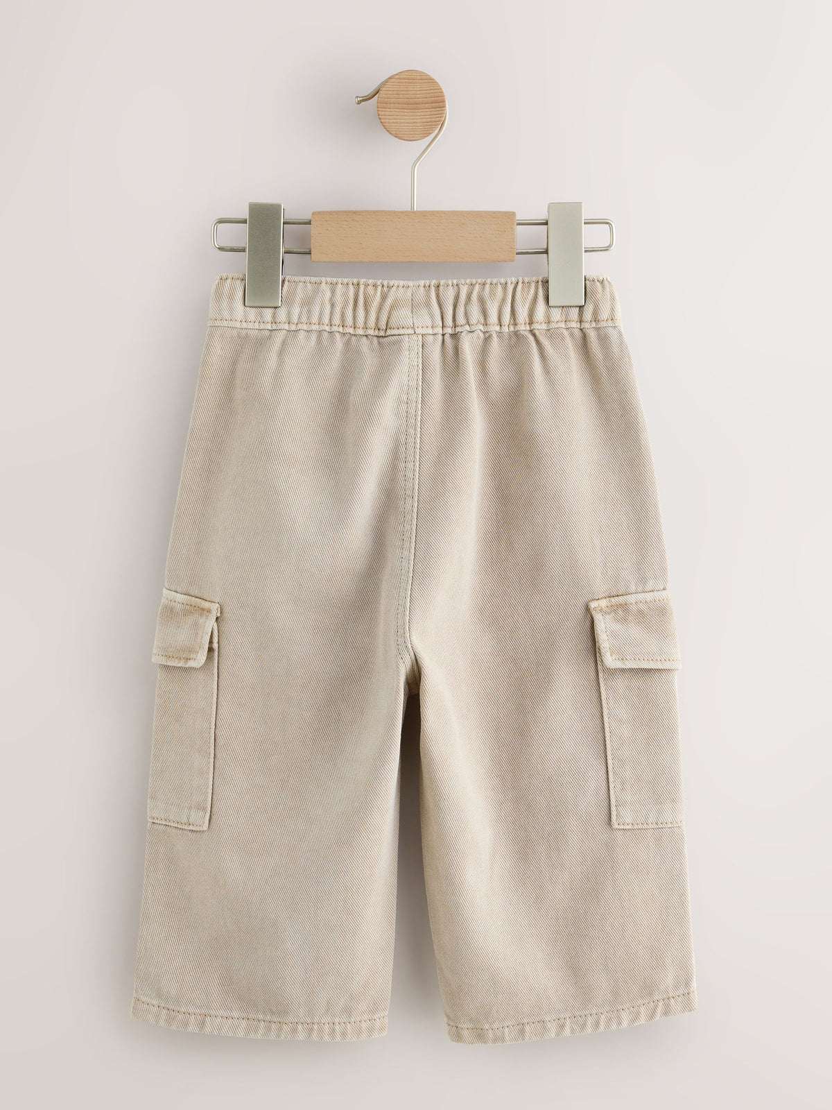 Stone Washed Wide Leg Cargo Trousers (3mths-7yrs)