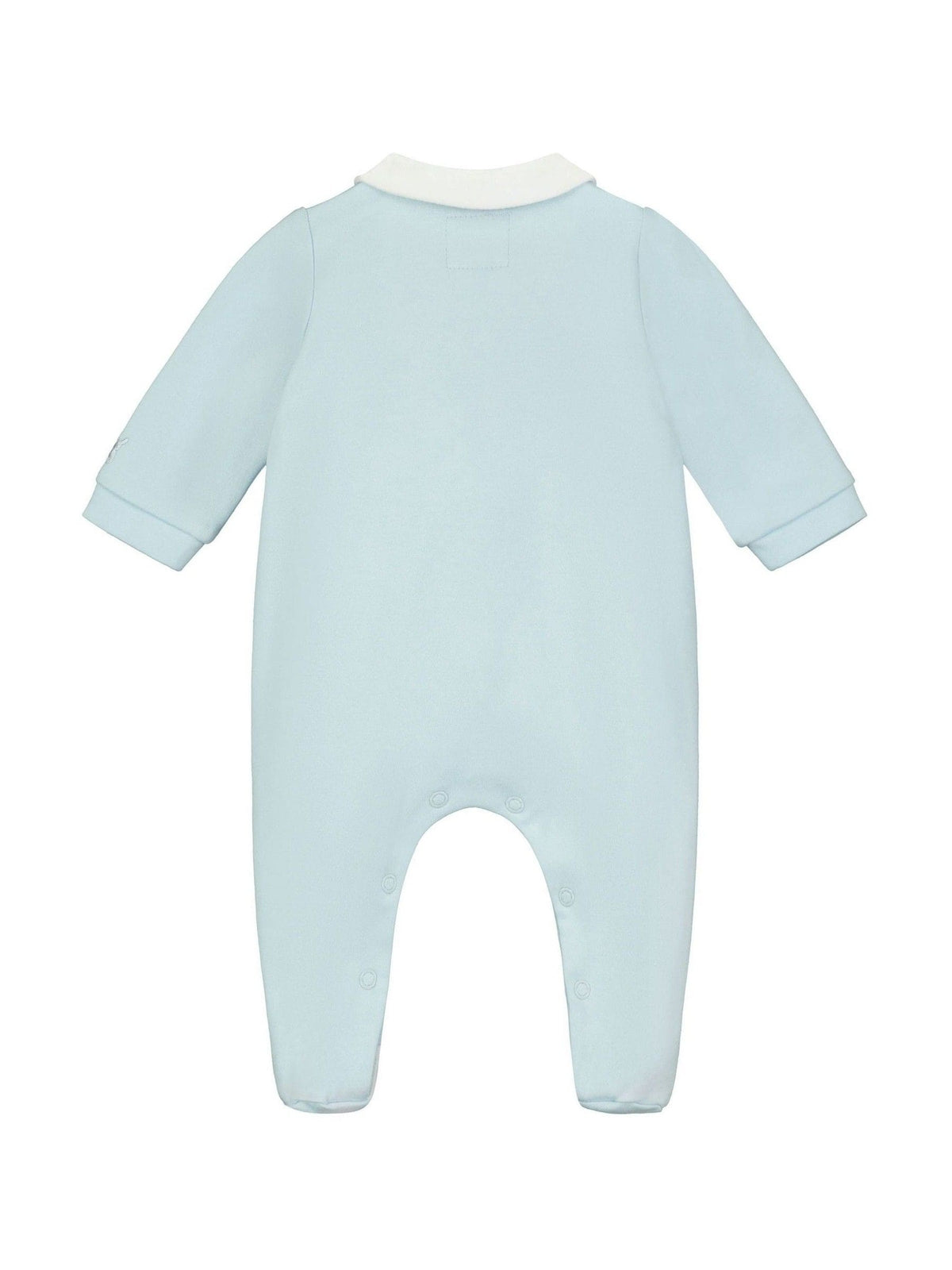 Emile Et Rose Blue Rose Front Open 100% Cotton All-In-One With Teddy Panel & Hat