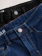 Dark Blue/ Black Denim Regular Fit Regular Length Stretch Jeans 2 Pack (3-17yrs)