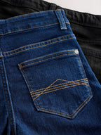 Dark Blue/ Black Denim Regular Fit Regular Length Stretch Jeans 2 Pack (3-17yrs)