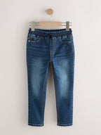 Black/Navy Regular Fit Loose Fit Stretch Elasticated Waist Jeans 2 Pack (3-16yrs)