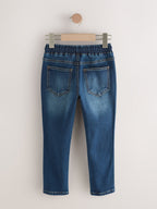 Black/Navy Regular Fit Loose Fit Stretch Elasticated Waist Jeans 2 Pack (3-16yrs)