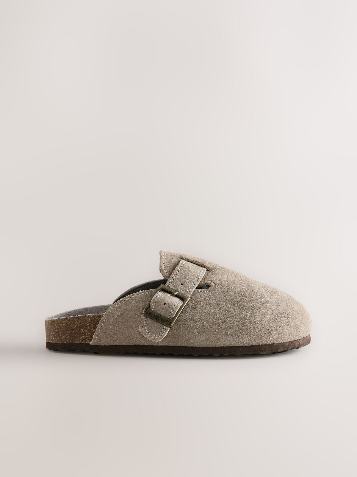 Neutral Suede Corkbed Clogs