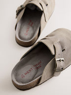 Neutral Suede Corkbed Clogs